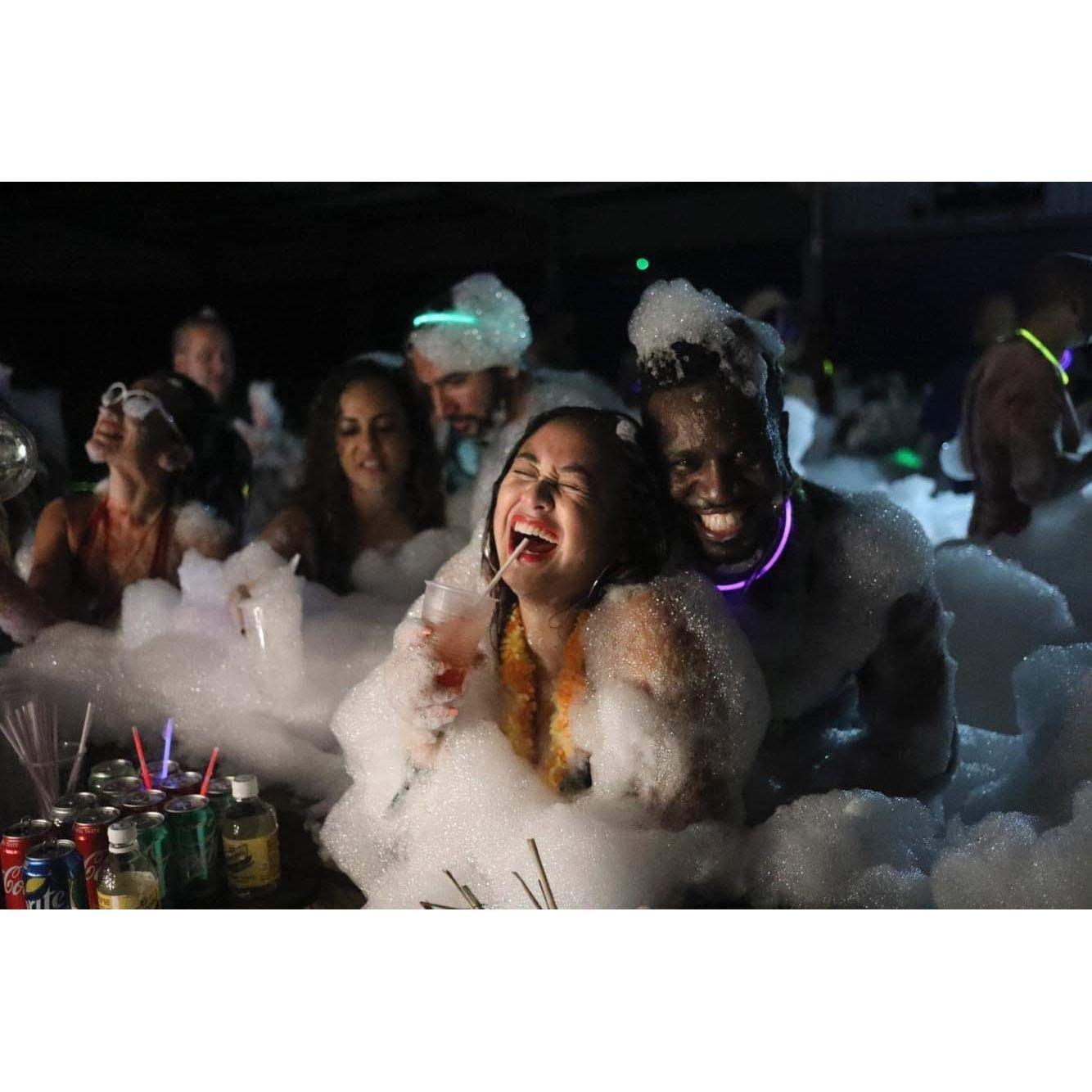 2019: Epic last night foam party at Camp No Counselors!