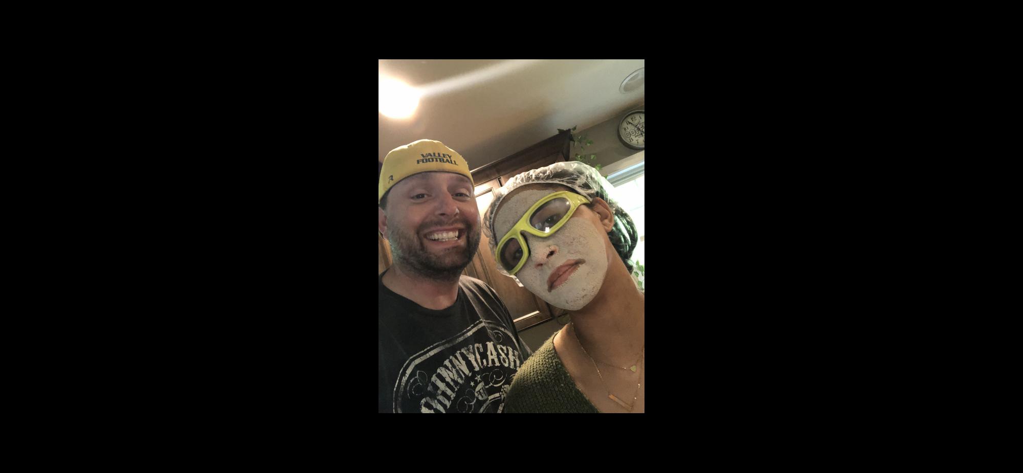 Anthony thinks chopping onions + hair/skin care is an entertaining combo