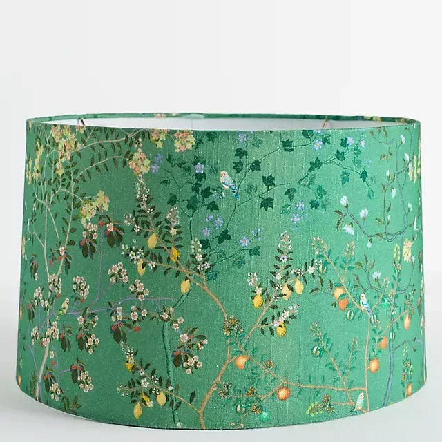 Printed Fabric Drum Lamp Shade