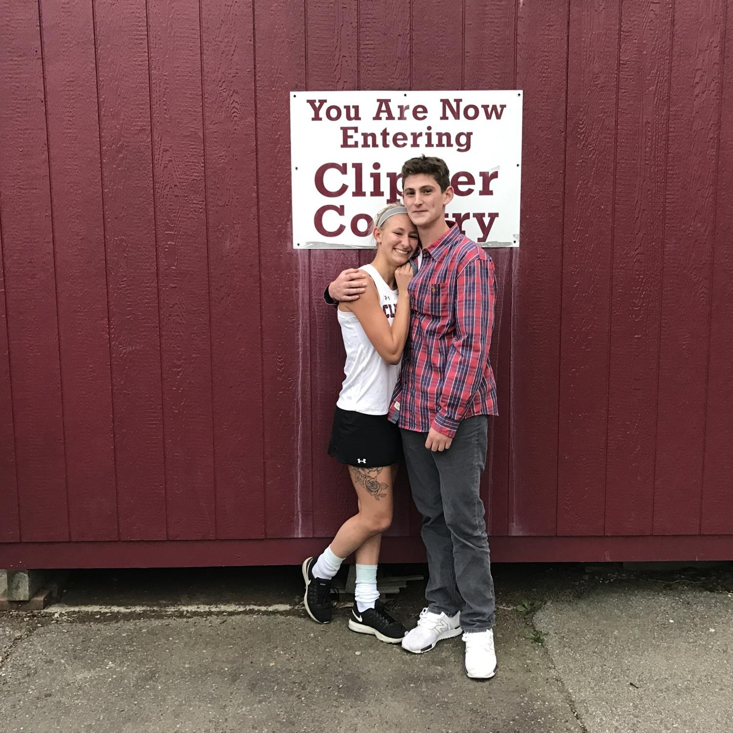Fall 2017 - FIRST ever picture together, taken after Peighton’s field hockey game. (20 minutes after this, Chris asked Peighton to be his girlfriend 🥹)
