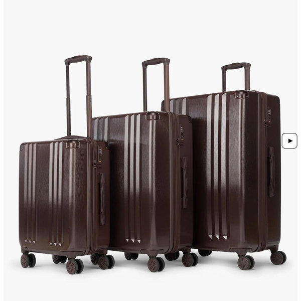 Ambeur 3-Piece Luggage Set - WALNUT