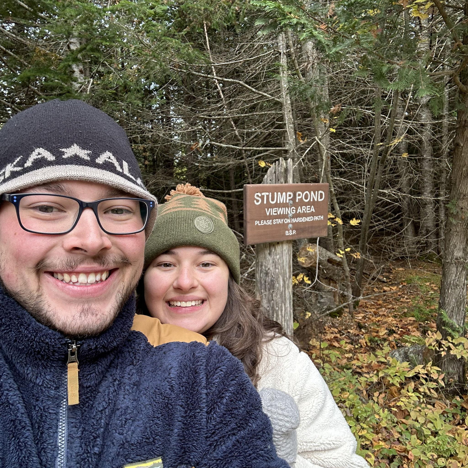 Stump Pond: Where we saw our first moose together in Baxter State Park.