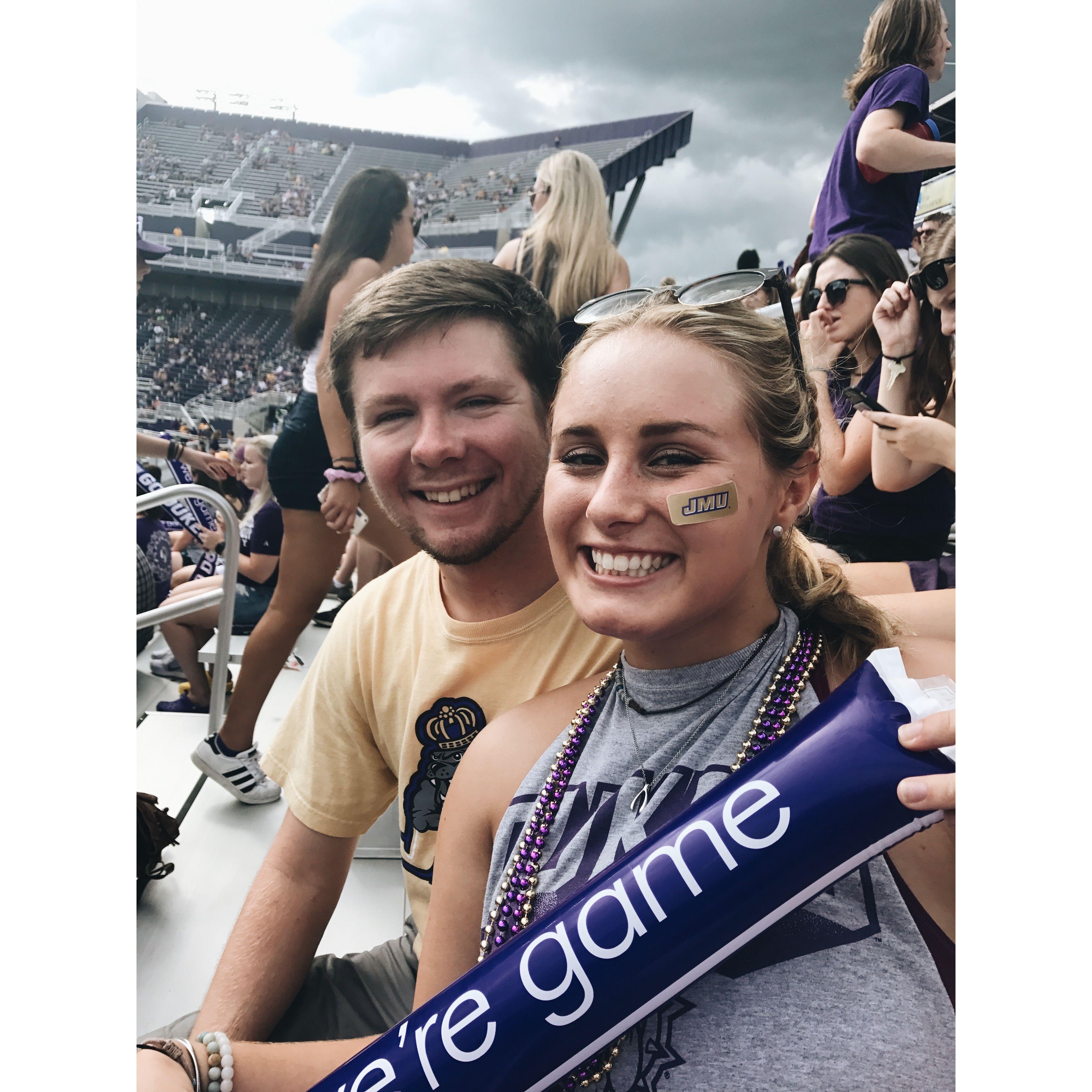 They both took on JMU as Dukes