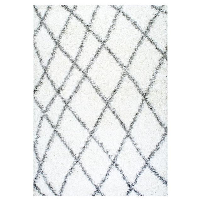 nuLOOM Alvera Easy Shag Area Rug - White (4' X 6')