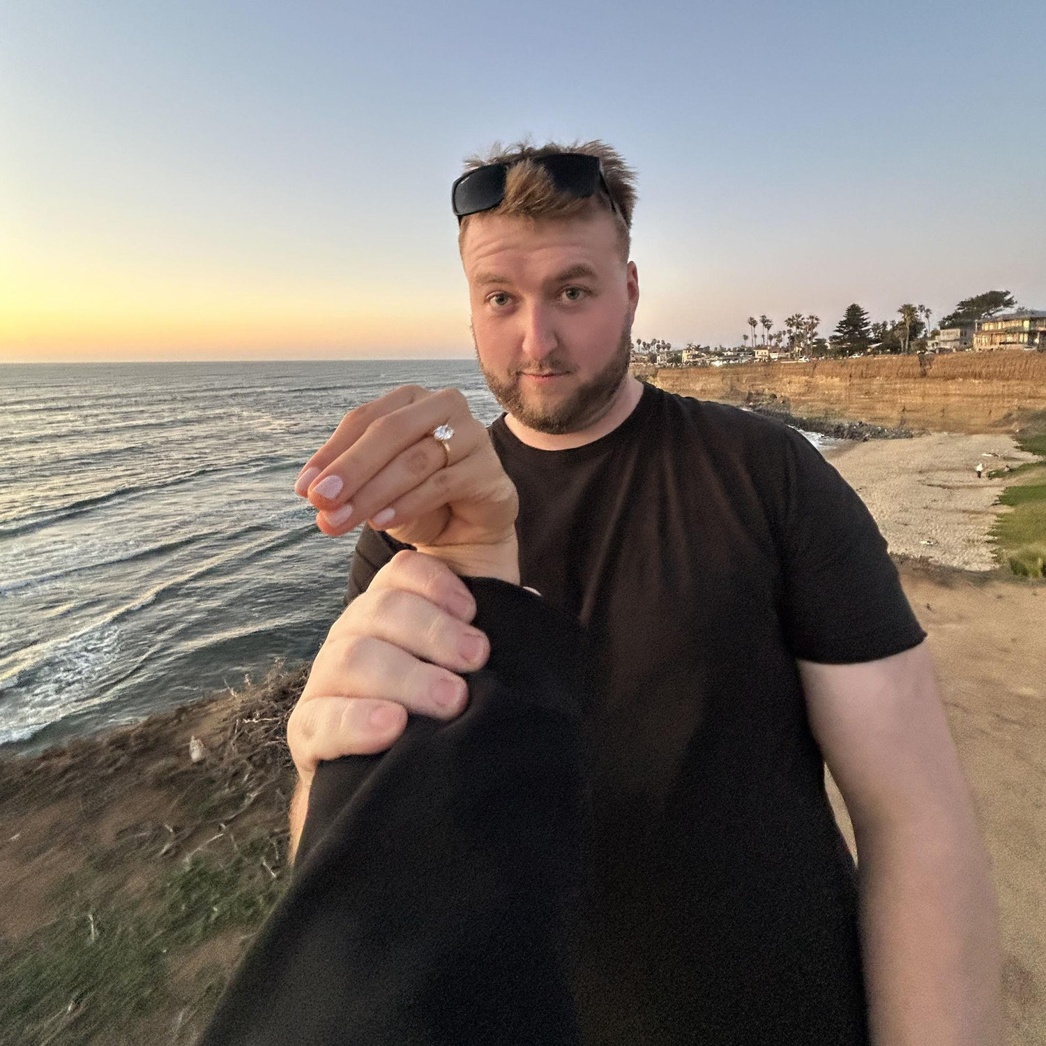 Got engaged at Sunset Cliffs in San Diego, CA!