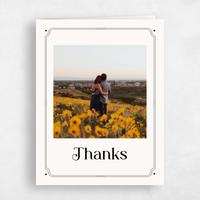 Beige Wedding Thank You - Brisbee Photo