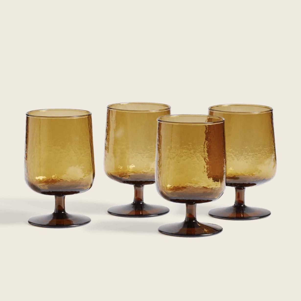 Set of Four Amos Goblets - Bronze | OKA