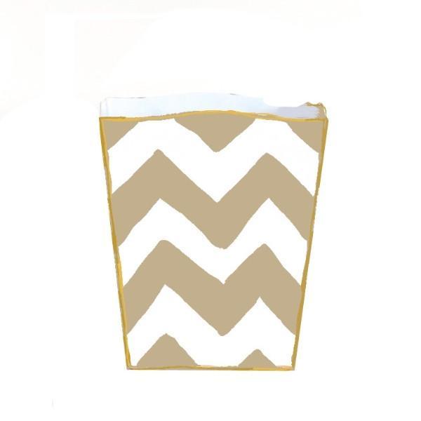 Taupe Bargello Wastebasket