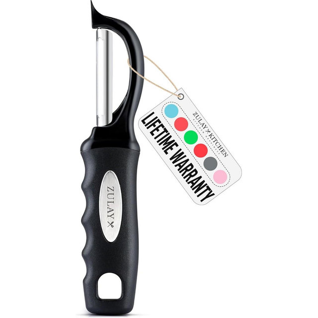Zulay Kitchen Swivel Vegetable Peeler with Razor Sharp Stainless Steel Blades and Blemish Remover