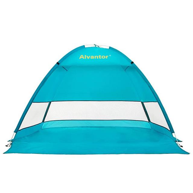 Alvantor Beach Tent Coolhut Plus Beach Umbrella Outdoor Sun Shelter Cabana Automatic Instant Pop-Up UPF 50+ Sun Shade Portable Camping Canopy Easy Set Up Light Weight Windproof