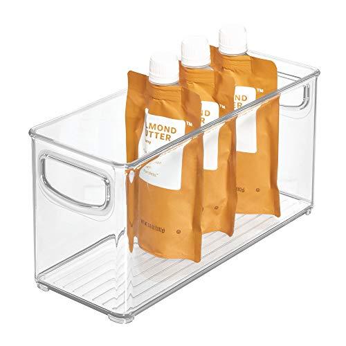 iDesign Linus BPA-Free Plastic Stackable Organizer Storage Bin with Handles for Kitchen, Pantry, Bathroom, Small