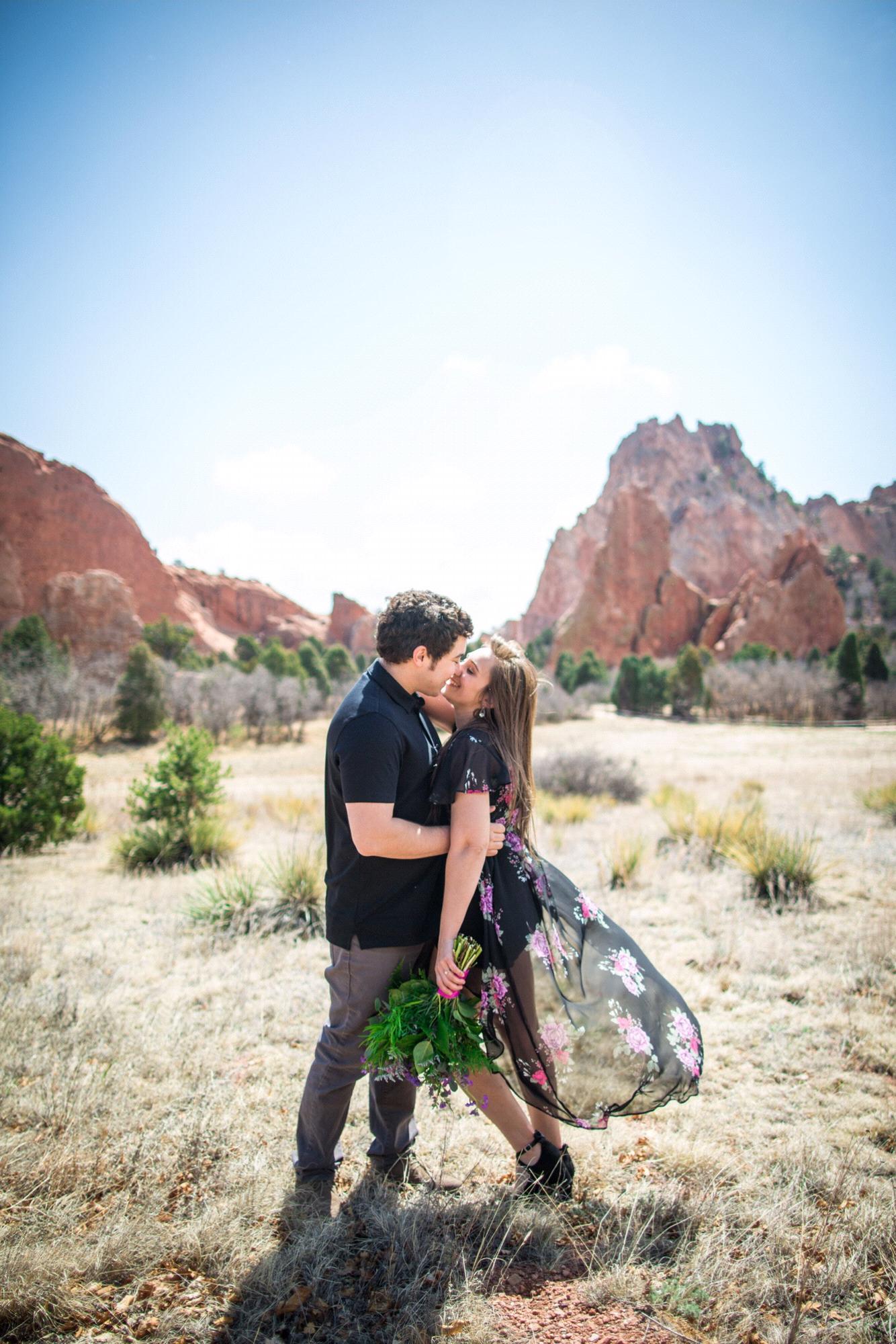 Engagement photo: Spring 2018, Garden of the Gods Park, Colorado