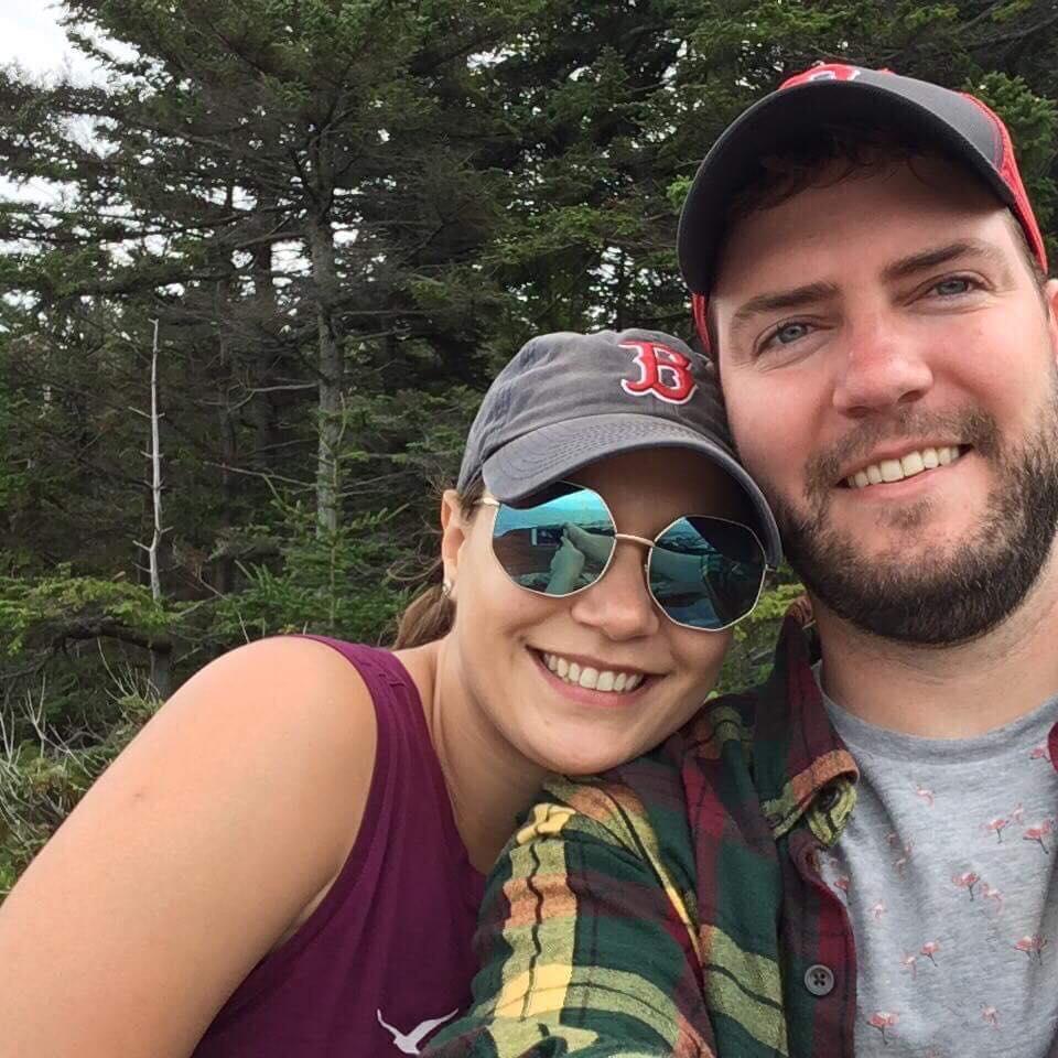 Moments after we got engaged in our favorite place, Phippsburg, Maine!