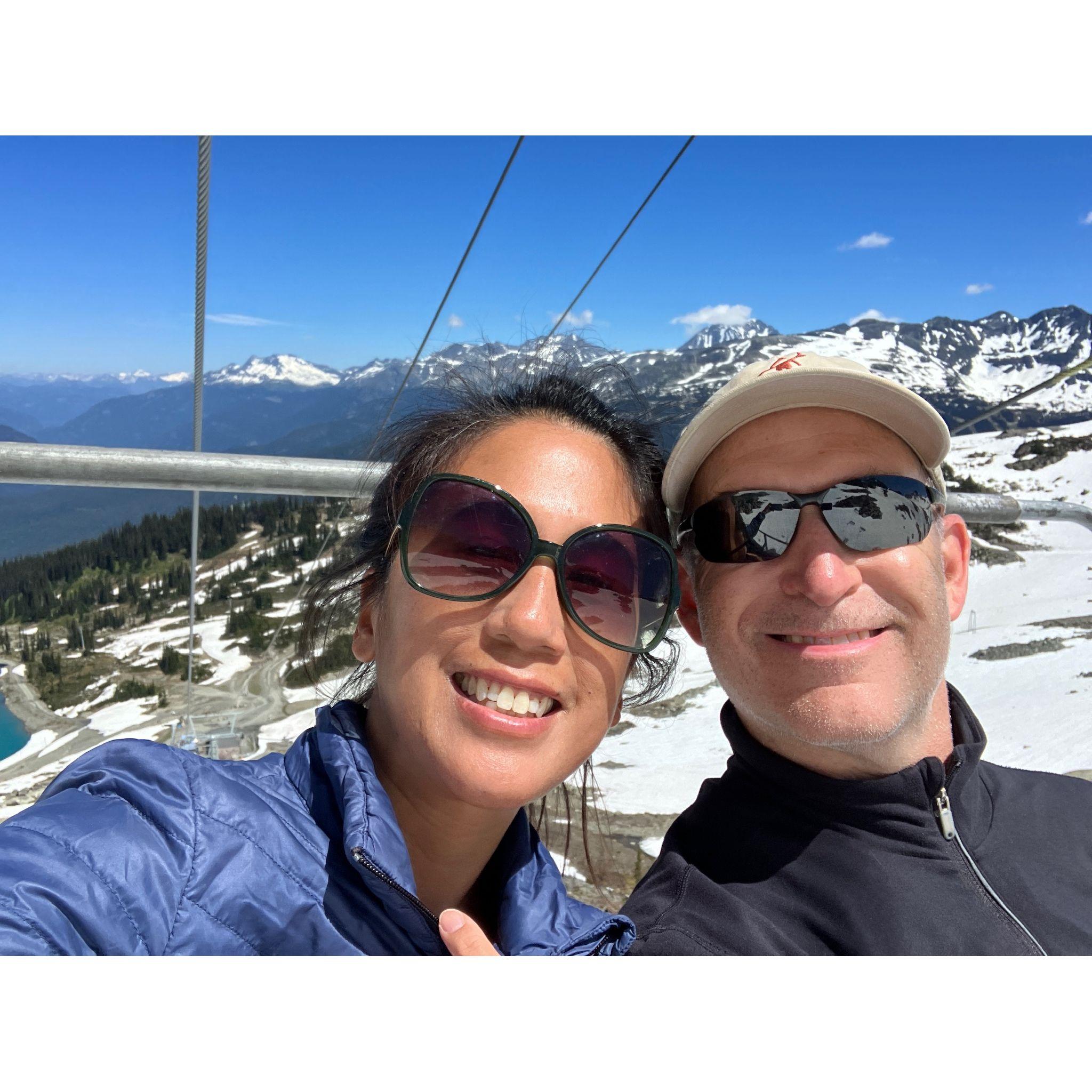 Lisa's first time to Whistler was in the summer.