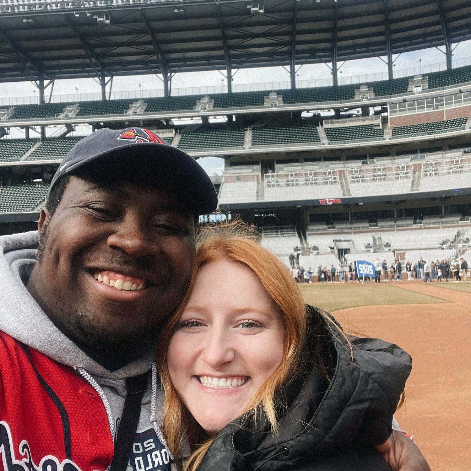 On the field at Truist Park!