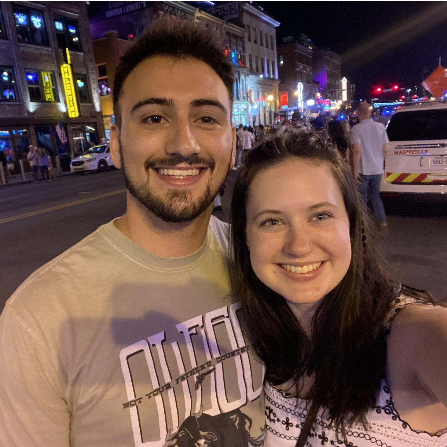 Us in Nashville the day before we got engaged!