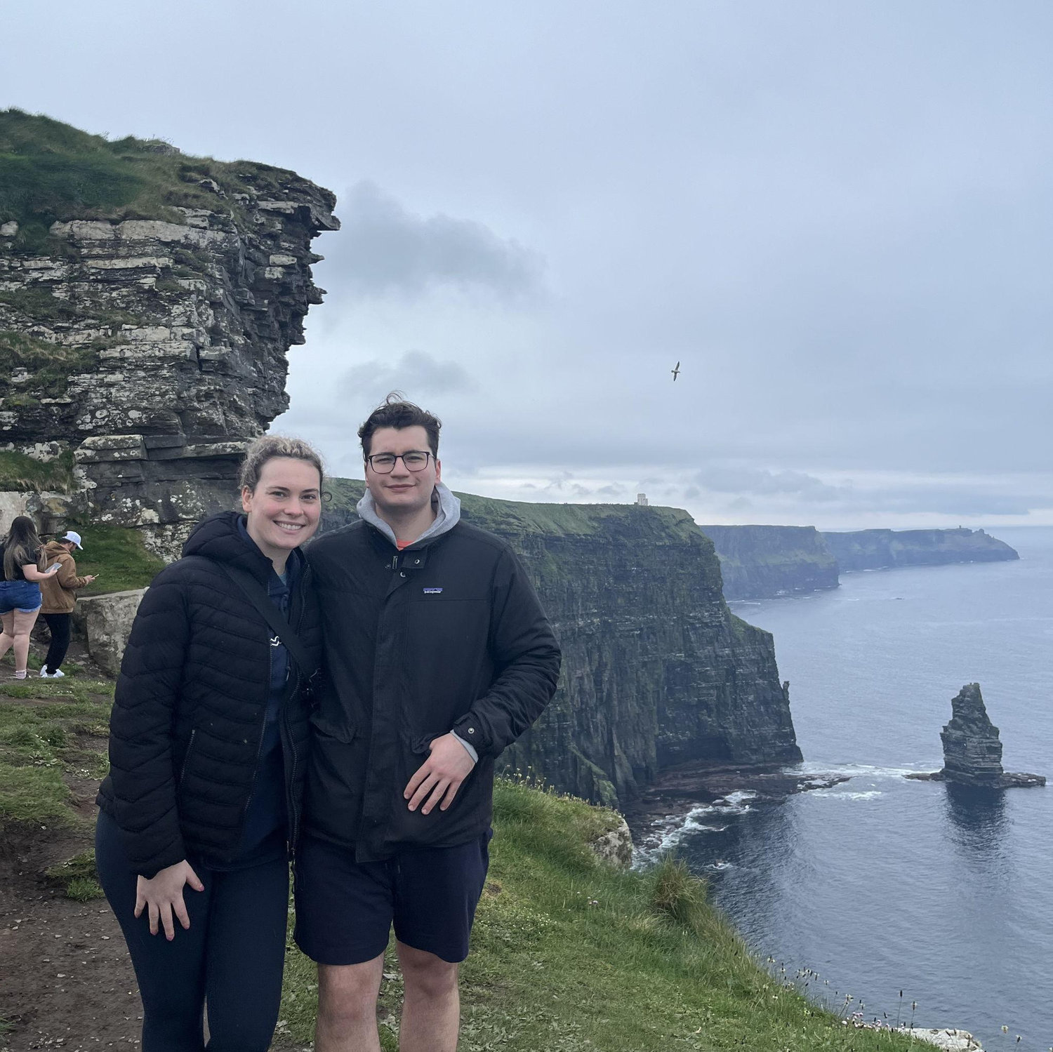 Us at the Cliffs of Moher in Ireland