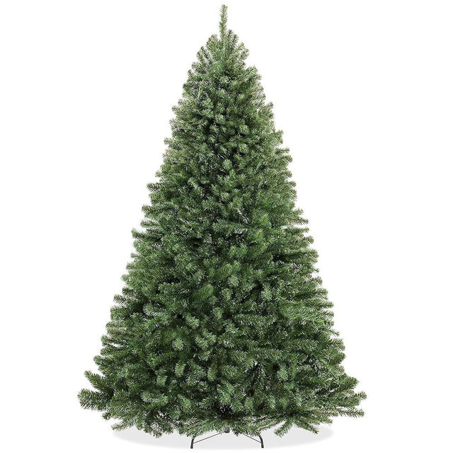 Casafield 9FT Realistic Green Spruce Artificial Holiday Christmas Tree with Sturdy Metal Stand