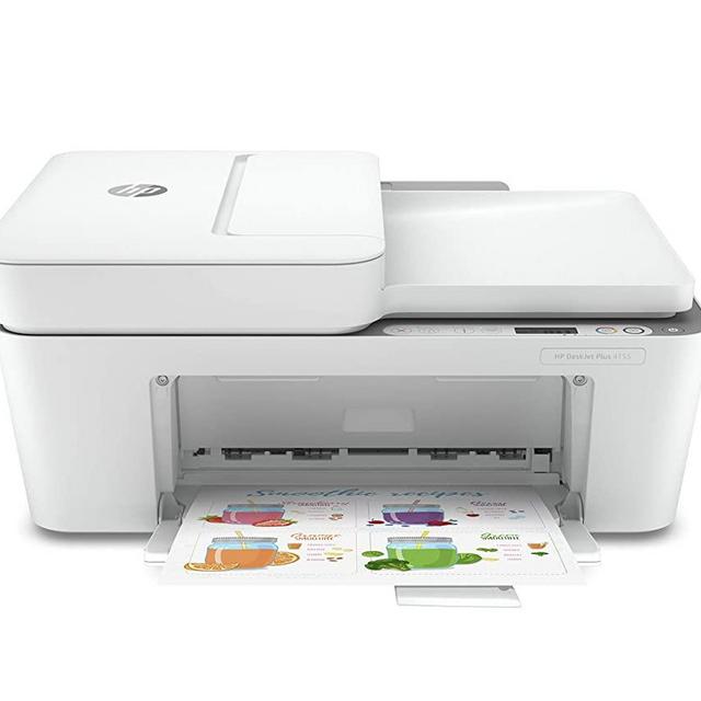 HP DeskJet Plus 4155 Wireless All-in-One Printer | Mobile Print, Scan & Copy | HP Instant Ink Ready | Auto Document Feeder (3XV13A)