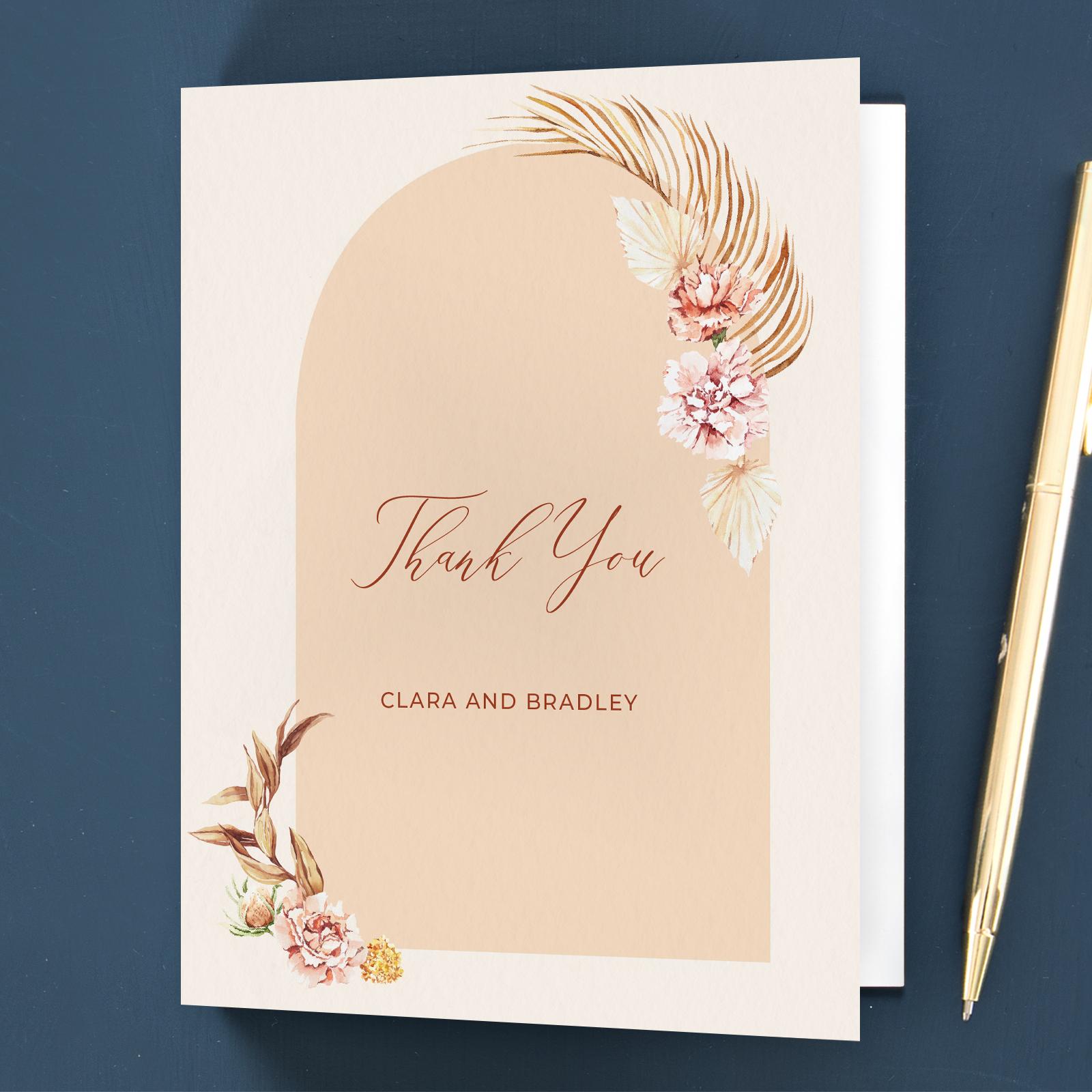 Zola Thank You Cards Caoba Portrait