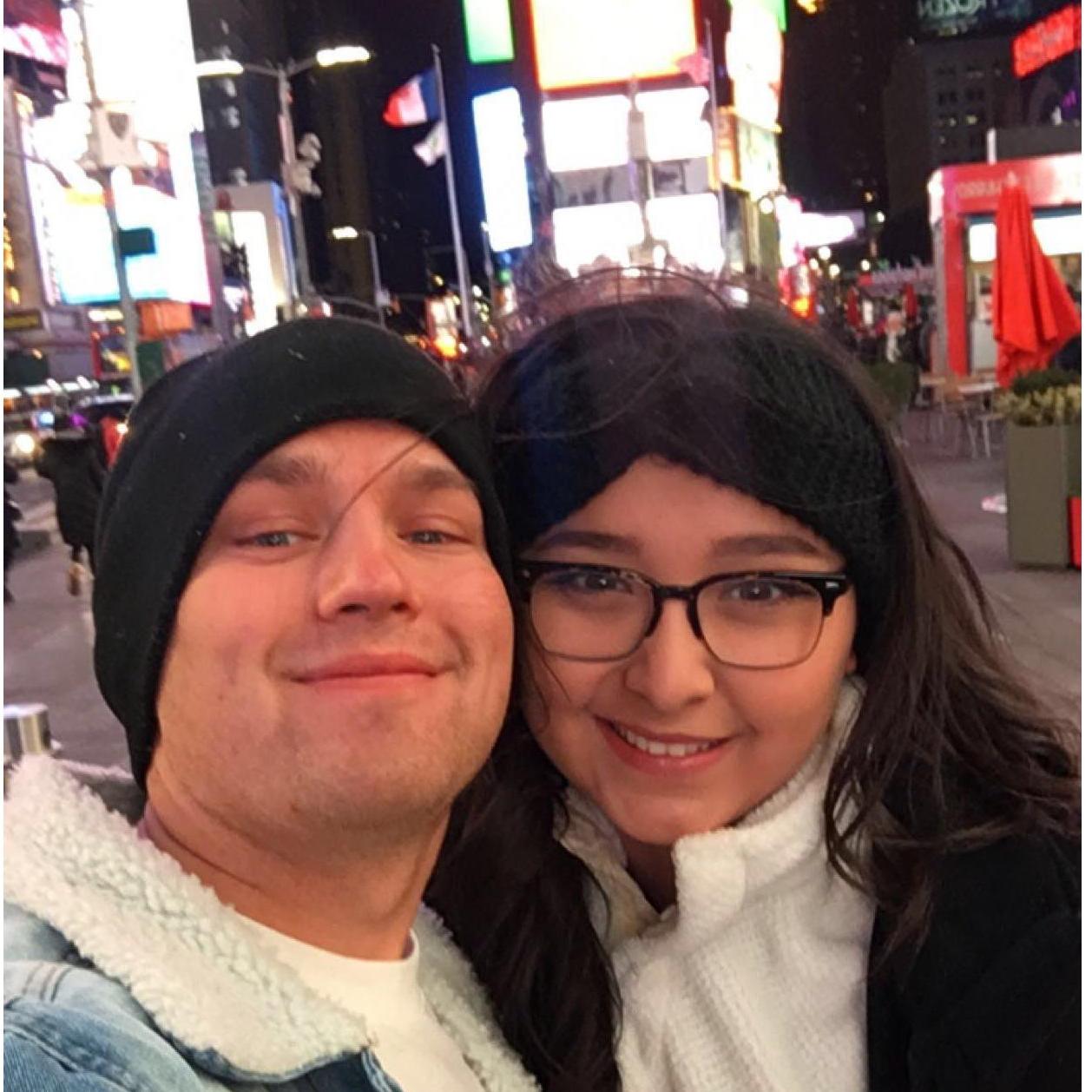 Us in Times Square