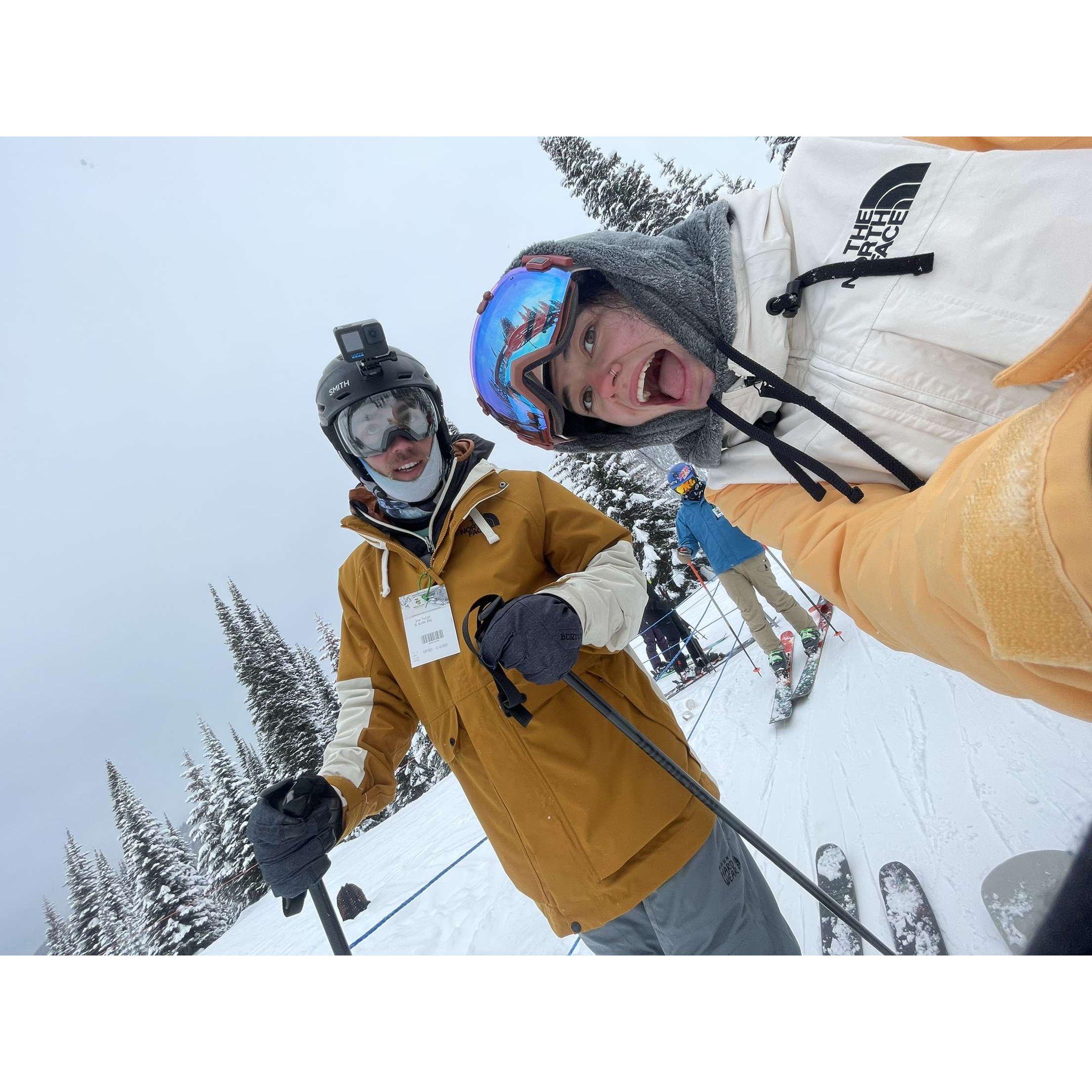 Our first of many yearly ski trips to Whitefish