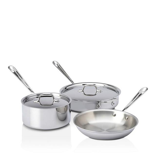 All-Clad - Stainless Steel 5-Piece Cookware Set