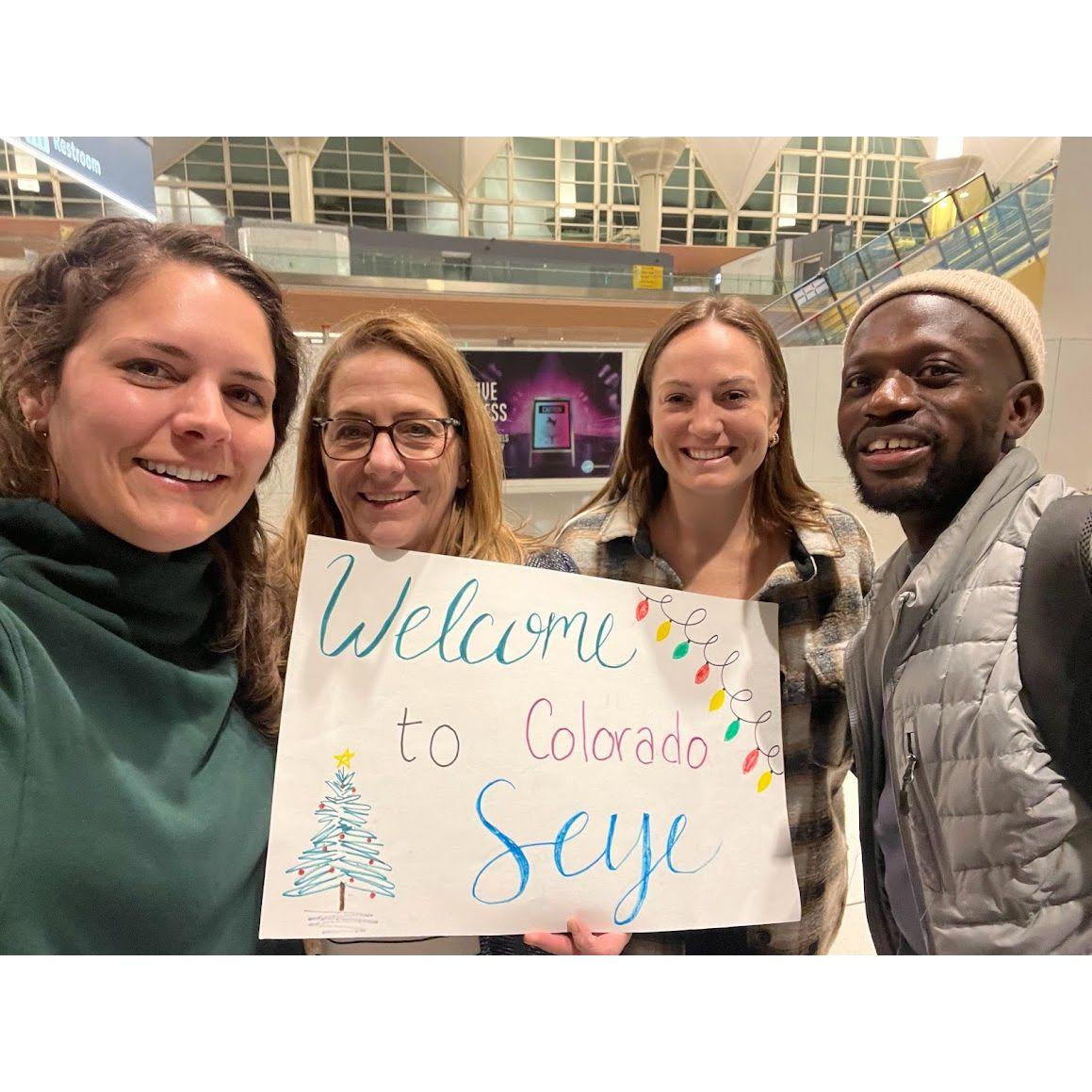 Seye's first visit to CO for Christmas and to meet the parents!