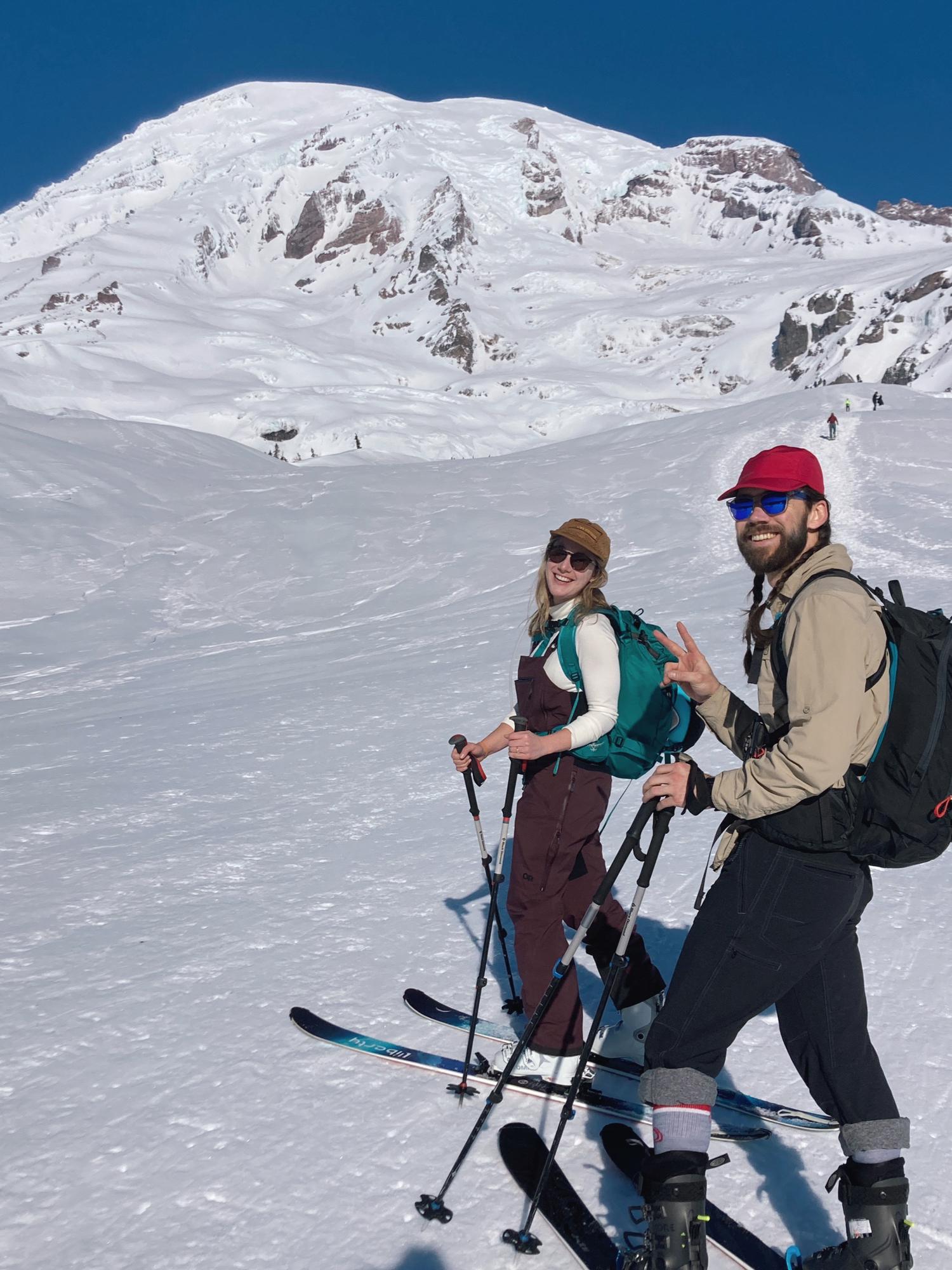 My first backcountry ski tour at Mt Rainier