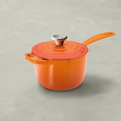 Le Creuset Signature Enameled Cast Iron Saucepan, 1 3/4-Qt., Flame