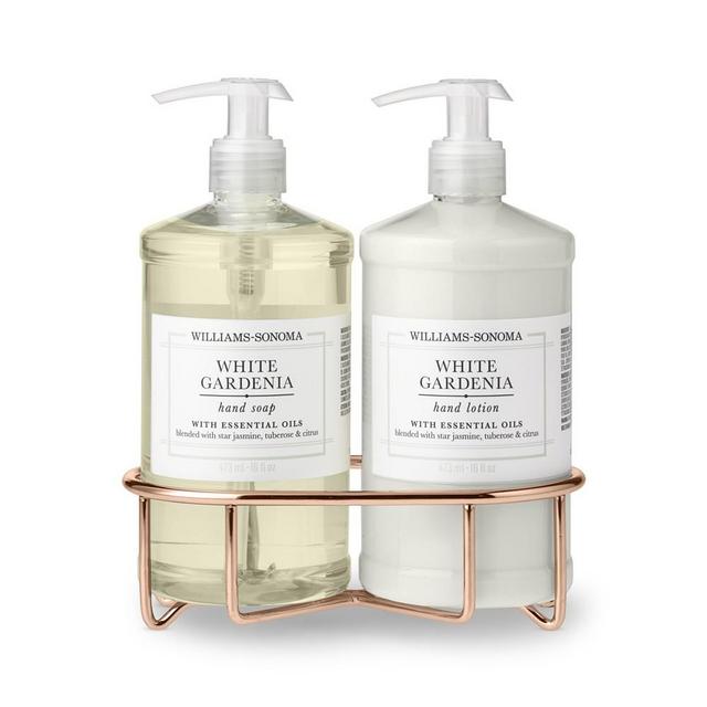 Williams Sonoma White Gardenia Soap & Lotion, Classic 3-Piece Copper Set