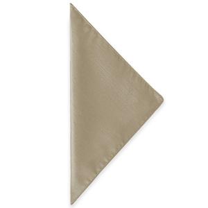 Ultimate Textile (1 Dozen) Reversible Shantung Satin - Majestic 20 x 20-Inch Cloth Dinner Napkins Cafe Khaki