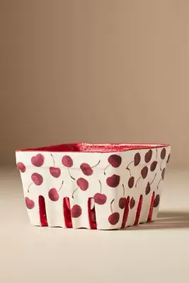 Fruta Stoneware Berry Basket