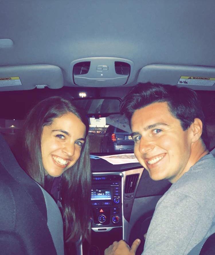 Our first picture from our first week at college together