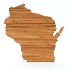 Totally Bamboo State Cutting & Serving Board – “WISCONSIN”, 100% Organic Bamboo Cutting Board for Cooking, Entertaining, Décor and Gifts. Designed in the USA!