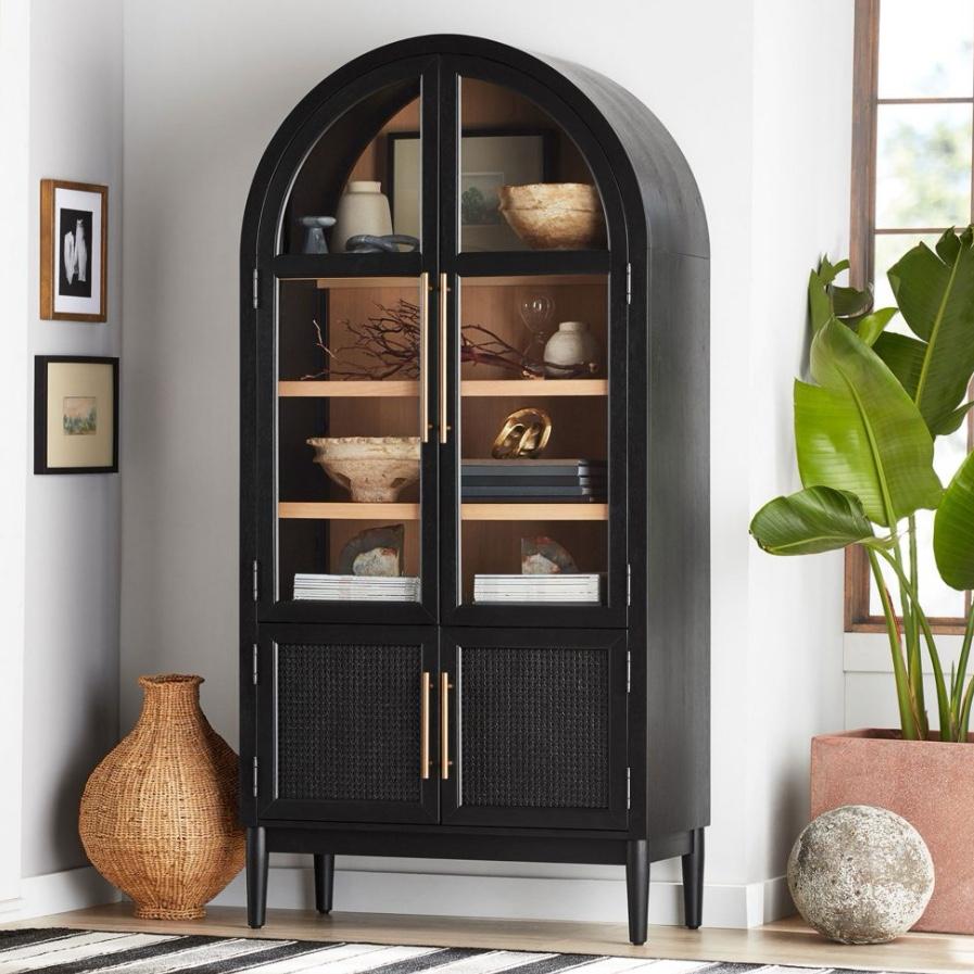 Member's Mark Enzo Storage Cabinet With Rattan Cabinet Doors