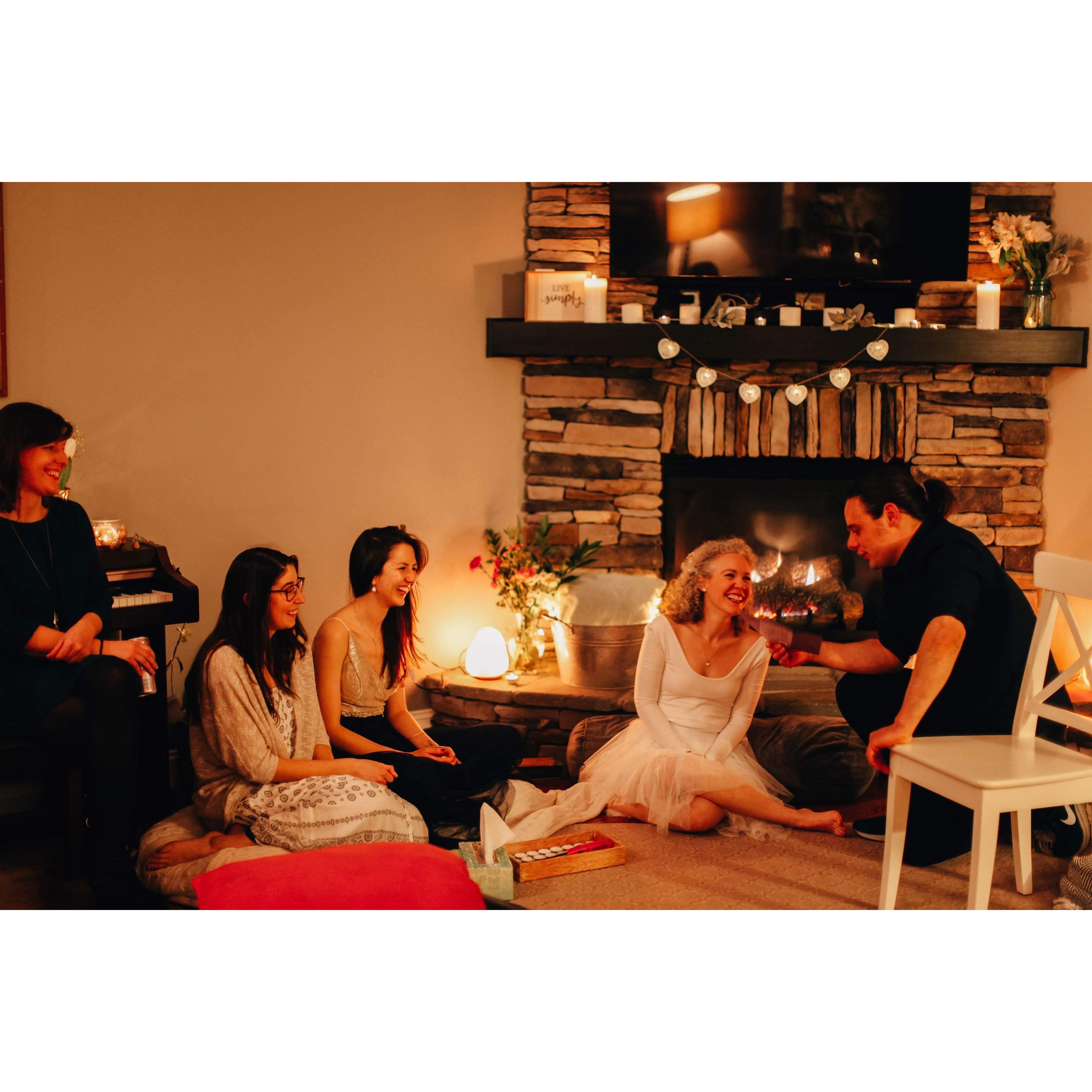 Our engagement party in February 2020