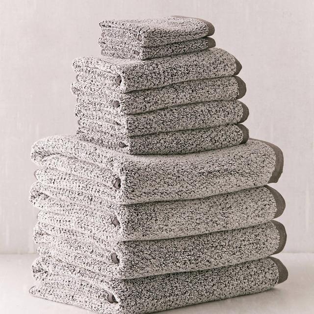 Everplush Diamond Jacquard Bath Towel Set, 10 Piece, Grey