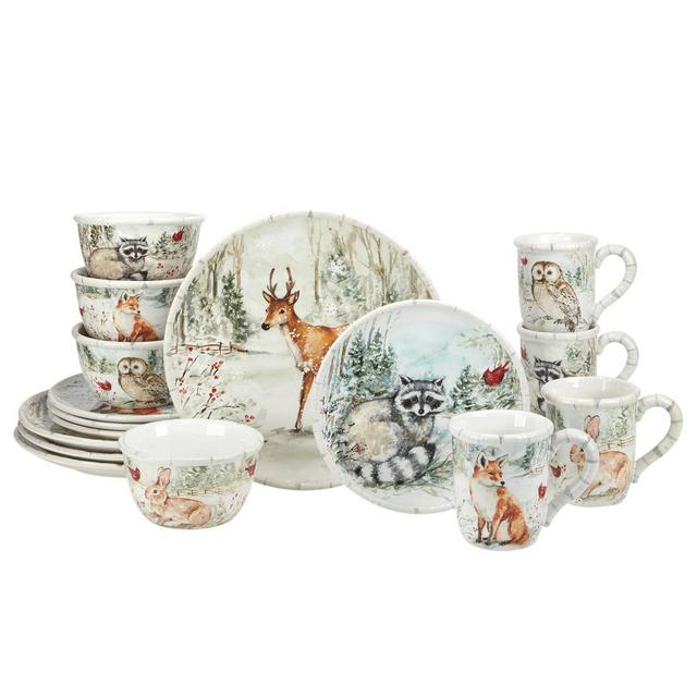 16pc Winter's Walk Dinnerware Set - Certified International