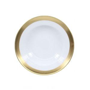 Danielle Gold Rim Soup Plate