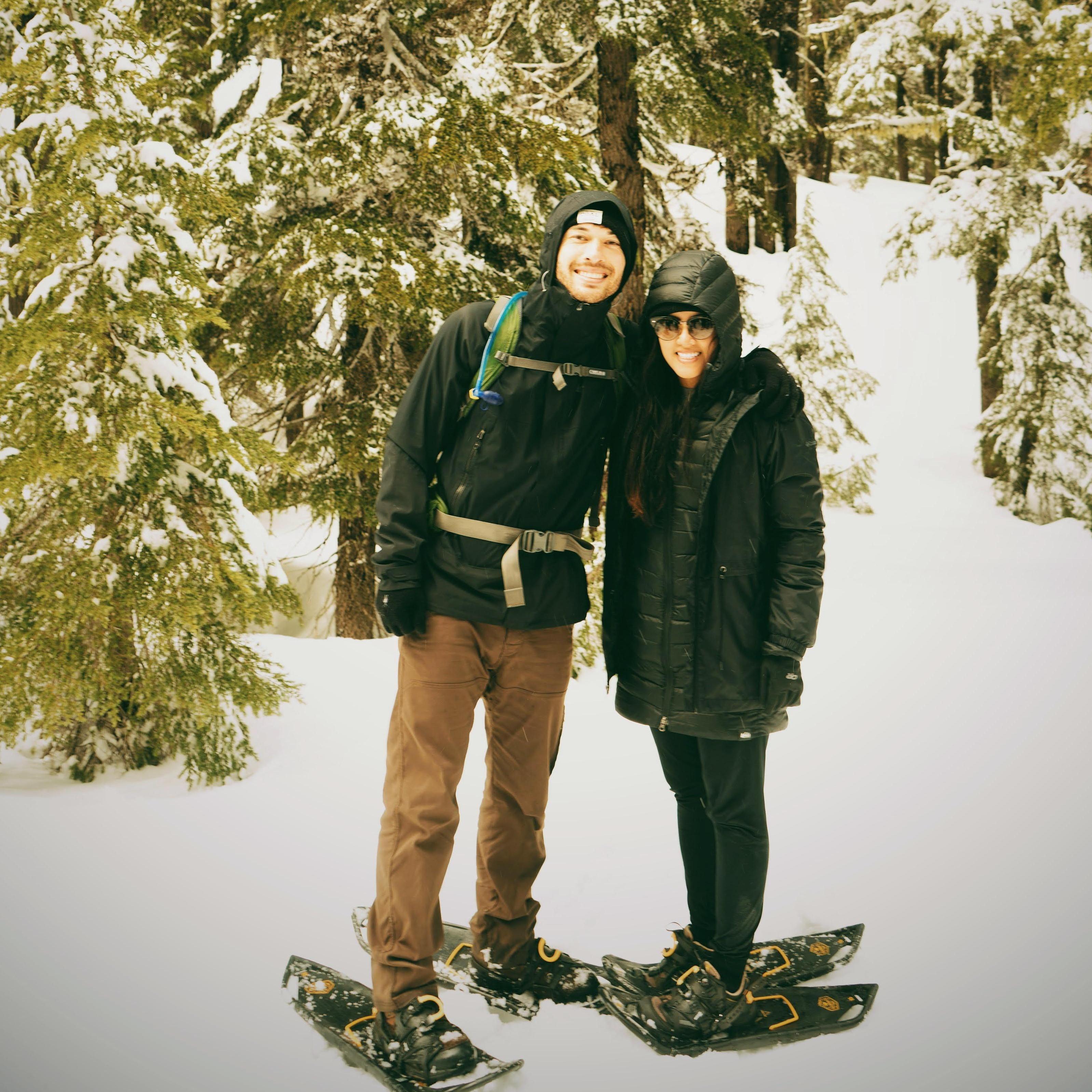 Snowshoeing at Mt. Bachelor in Bend, Oregon - Apr 2018