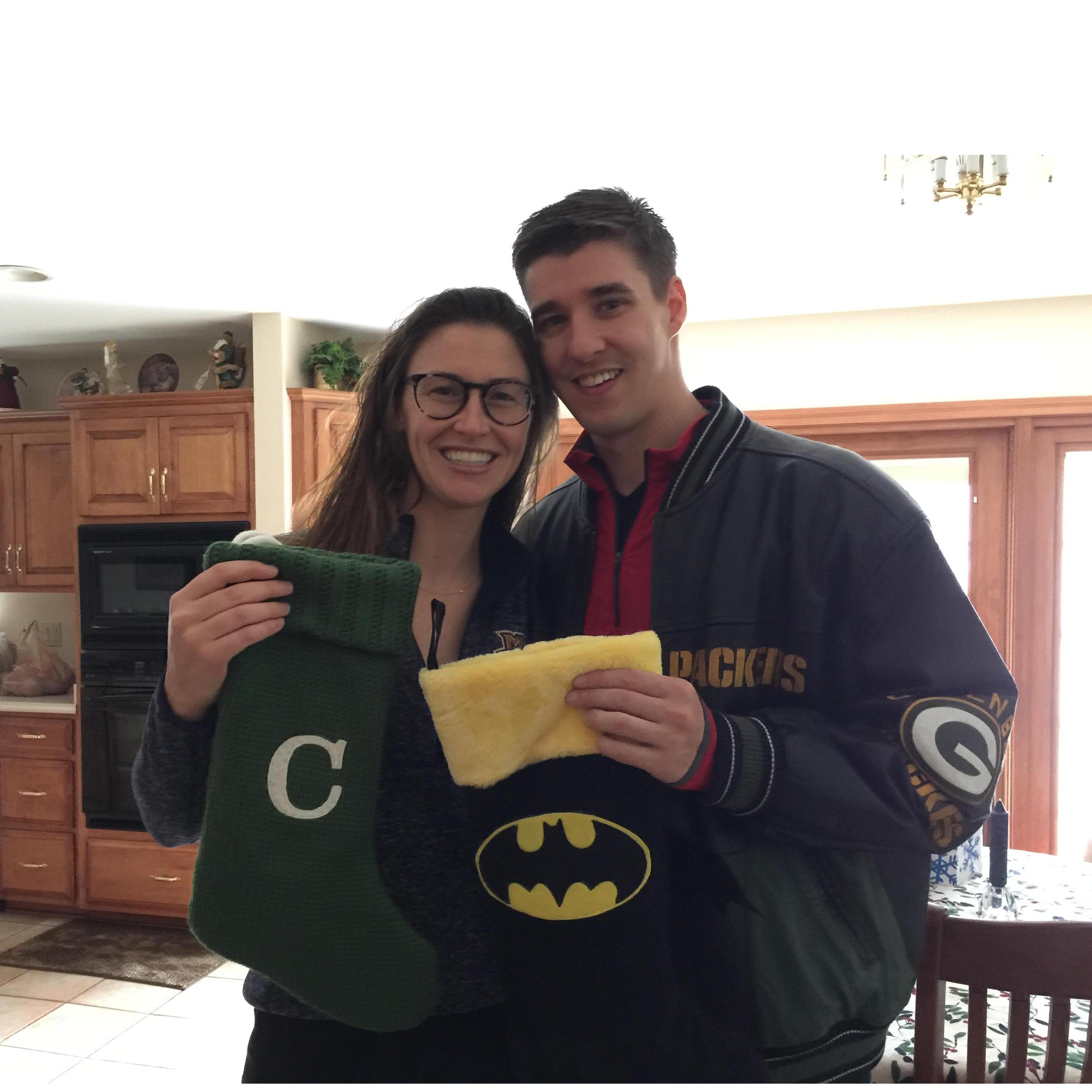 Batman and CC stocking, WI Christmas 2017
