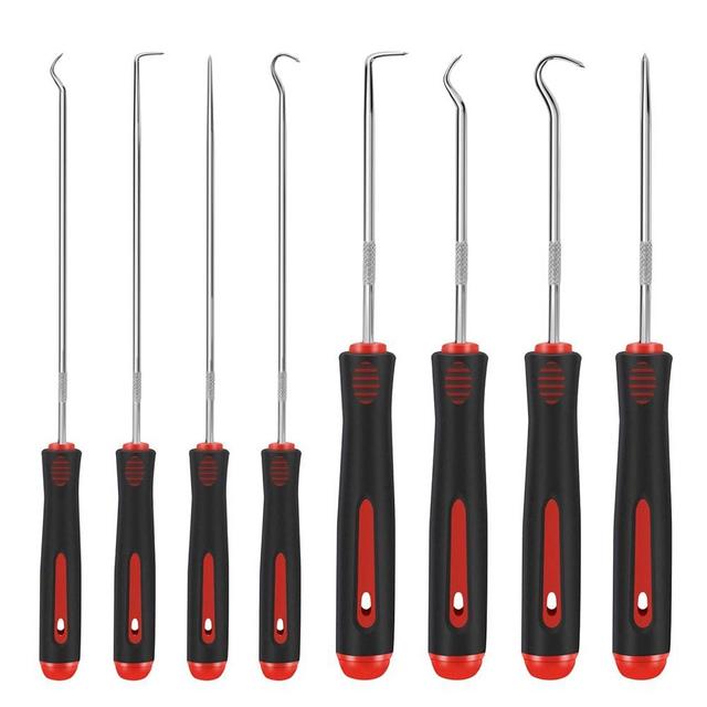 Vutim 8 Piece Automotive Tool, Pick Set, Precision Oil Seal Pick Tool, Mechanical Device Pick for Lock Pick Set, Lock Keys, Pick to Remove Hoses and Gaskets, Pick, Seal Puller