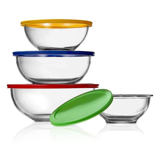 KSP Pro Chef Mixing Bowls with Plastic Lids - Set of 6