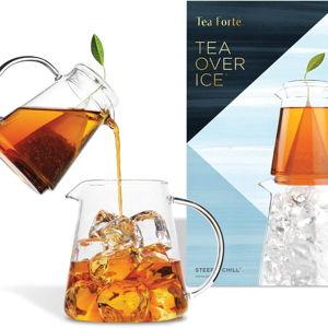 Tea Forte Tea Over Ice Steeping Pitcher Set of Two, 12oz for Steeping and 24 oz Pitcher for Perfect Flash Chilled Iced Tea, Dishwasher Safe