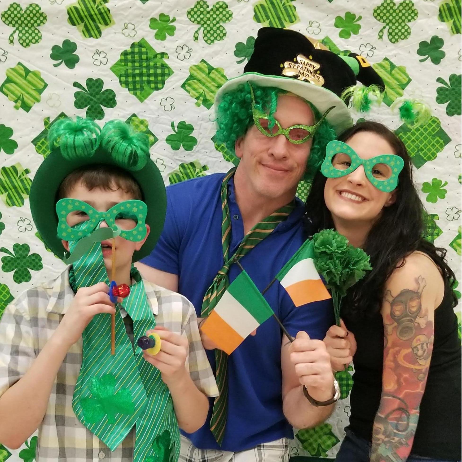 Blake's school Saint Patrick's Day party.