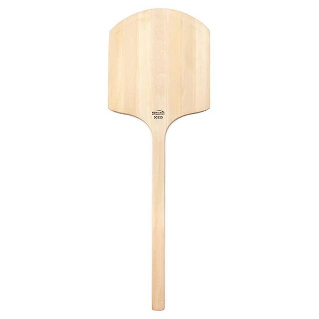 New Star Foodservice 50325 Restaurant-Grade Wooden Pizza Peel, 16" L x 14" W Plate, with 26" L Wooden Handle, 42" Overall Length