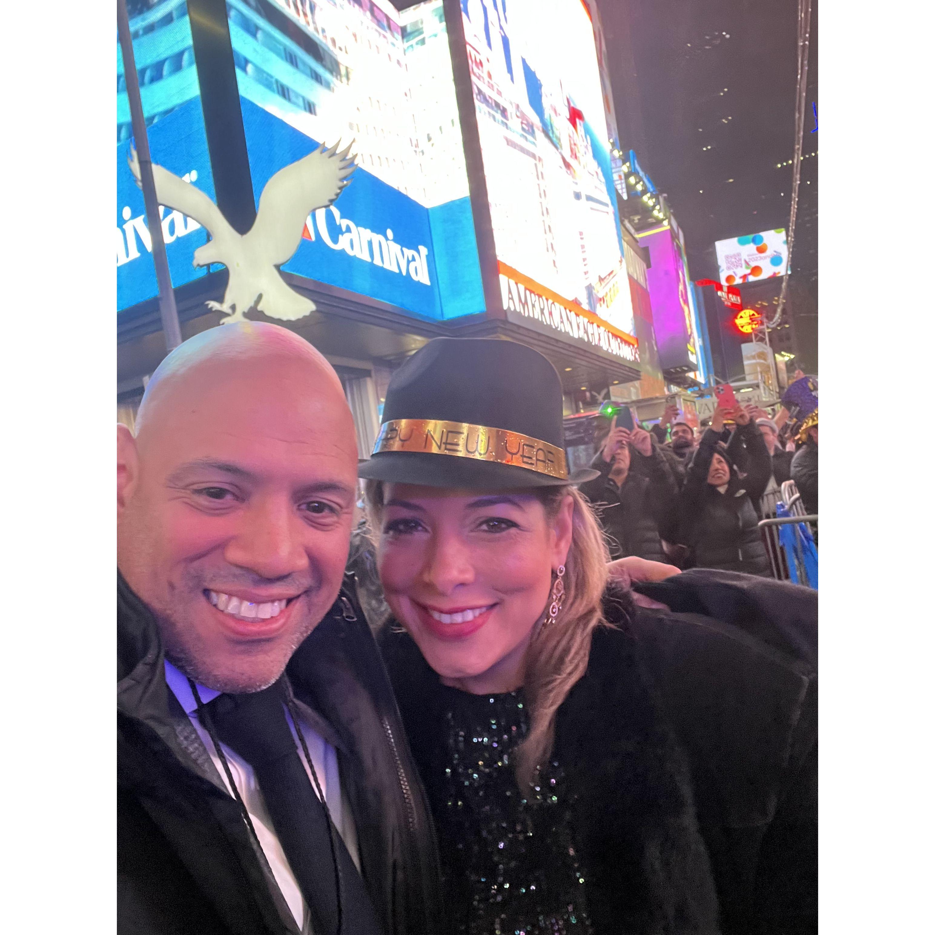 What's become a tradition - New Year's Eve at Times Square.