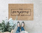 Custom Doormat, Closing Gift, Newlywed...