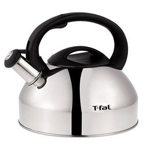 T-fal C76220 Specialty Stainless Steel Dishwasher Safe Whistling Coffee and Tea Kettle, 3-Quart, Silver